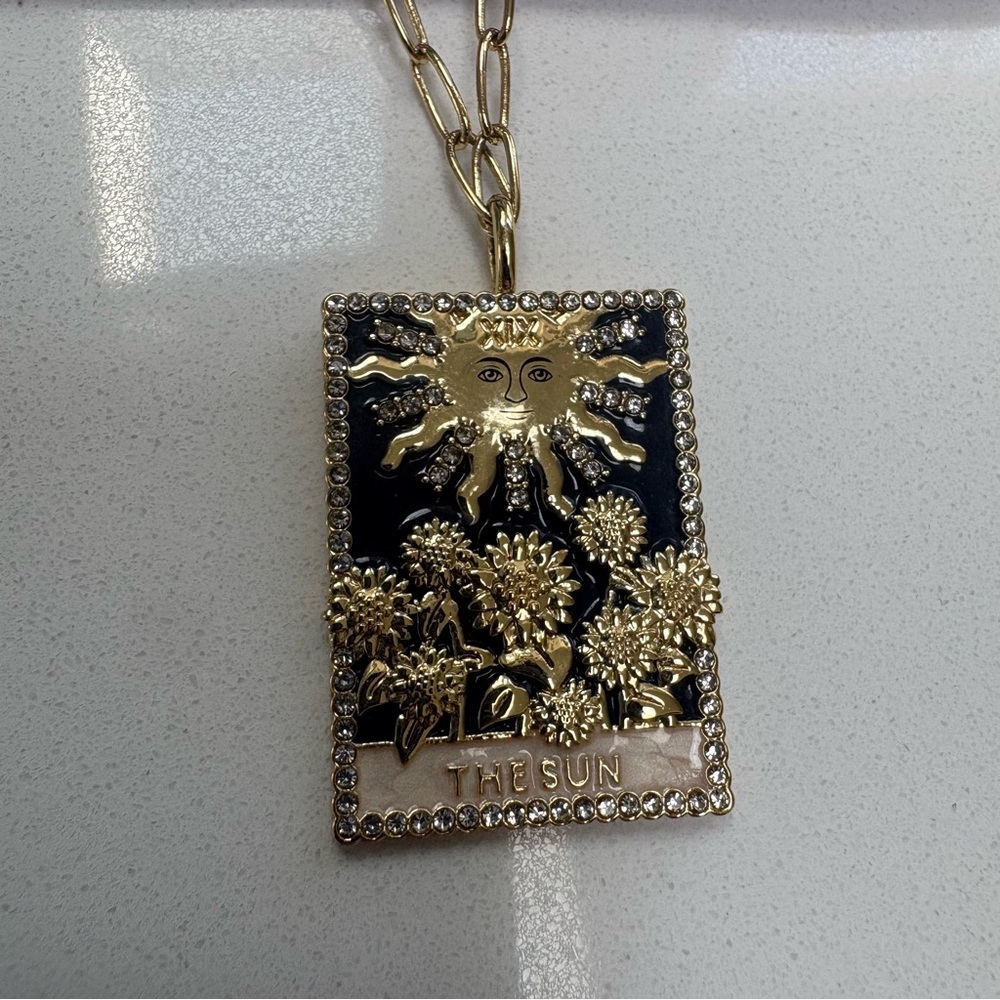 Baublebar The Sun Pendant Necklace - Gold Enamel - Picture 9 of 9